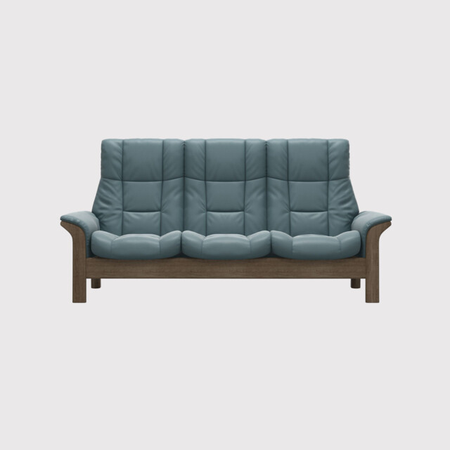 Stressless Windsor 3 Seater Recliner Sofa, Blue Leather - Barker & Stonehouse - image 1