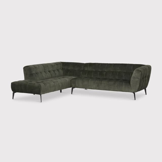 Azalea Corner Group Chaise Left Corner Sofa, Green Fabric - Barker & Stonehouse - image 1