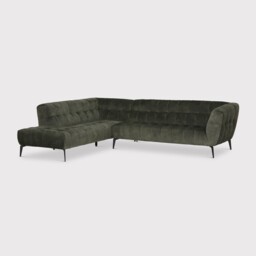 Azalea Corner Group Chaise Left Corner Sofa, Green Fabric - Barker & Stonehouse - thumbnail 1