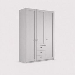Varese 3 Door/3 Drawer Wardrobe W150Cm, Grey - Barker & Stonehouse