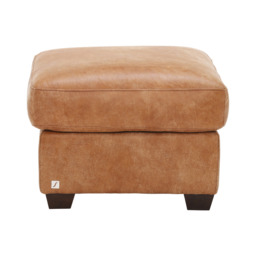 Houston Footstool, Brown Leather - Barker & Stonehouse - thumbnail 3