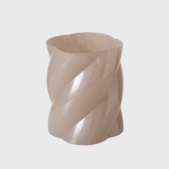 Beige Swirl Glass Vase, Neutral - Barker & Stonehouse