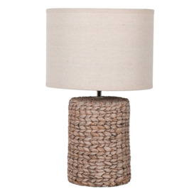 Rattan Table Lamp, Neutral Wood - Barker & Stonehouse