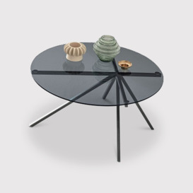 Bontempi Ray Coffee Table, Round, Black Glass - Barker & Stonehouse - thumbnail 1