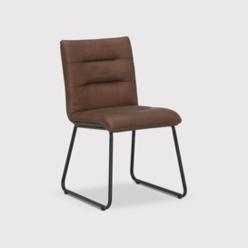 Pure Furniture Zena Dining Chair, Brown Leather - Barker & Stonehouse