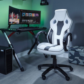 X Rocker Maverick Height Adjustable Office Gaming Chair White and Black