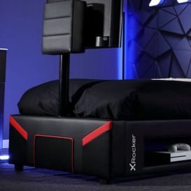 X Rocker Cerberus Twist TV Gaming Bed Single Black and Red - thumbnail 3