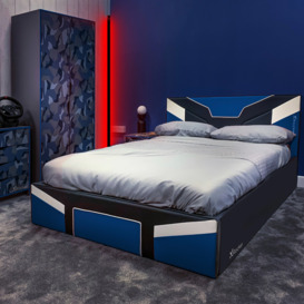 X Rocker Cerberus MKII Bed In A Box Double Blue - thumbnail 2