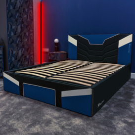 X Rocker Cerberus MKII Bed In A Box Double Blue - thumbnail 3
