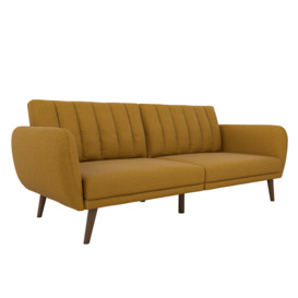 Dorel Brittany Two Seater Sofa Bed Mustard