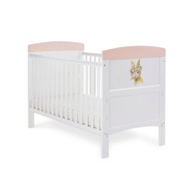 Obaby Grace Inspire Cot Bed - Watercolour Rabbit Pink - thumbnail 1