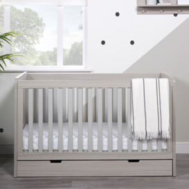 Ickle Bubba Pembrey Ash Grey Cot Bed and Under Drawer - thumbnail 3