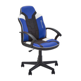 X Rocker Saturn Mid-Back Wheeled Esport Gaming Chair Blue