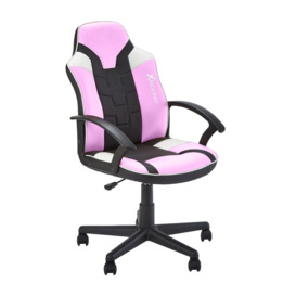 X Rocker Saturn Mid-Back Wheeled Esport Gaming Chair Pink