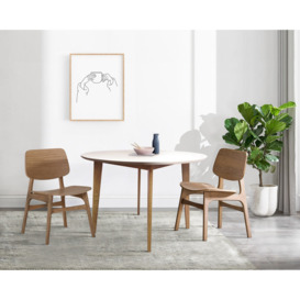 Flair Norse Dining Table White and Oak