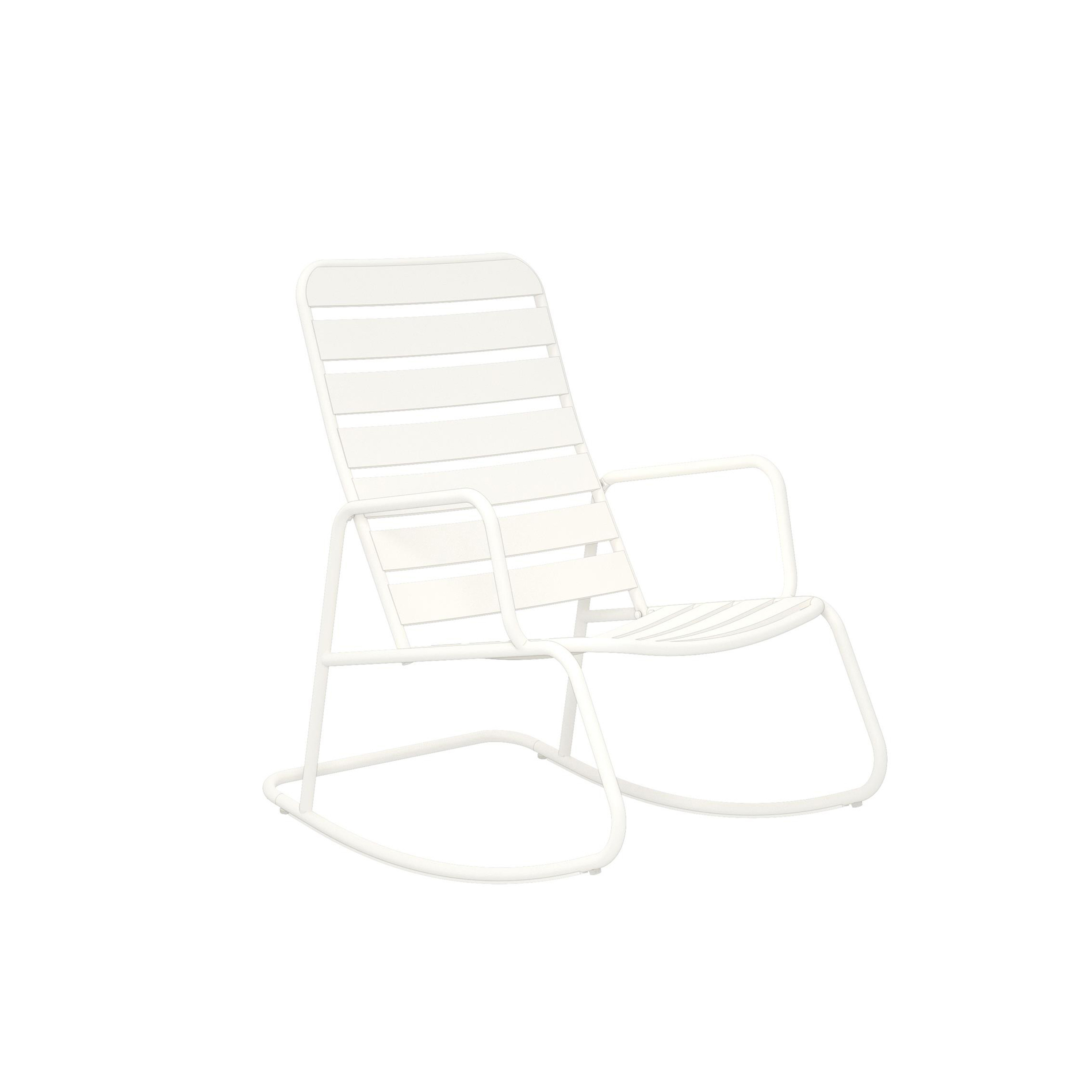Novogratz Roberta Metal Rocking Chair White