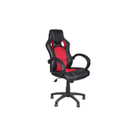 Alphason Daytona Faux Leather Gaming Chair Black and Red