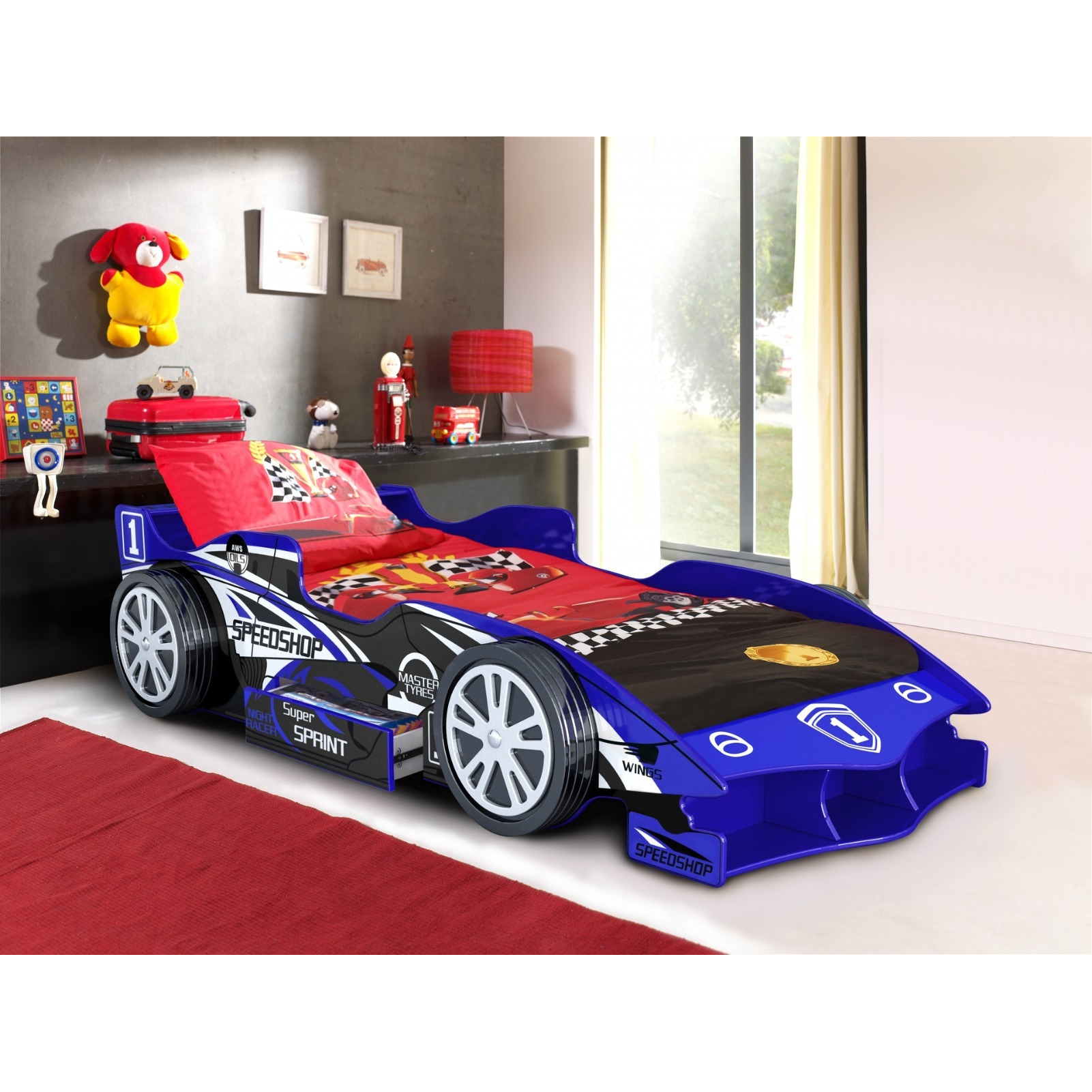 Artisan Speedracer Car Bed Frame Blue - image 1