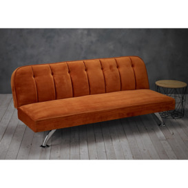 LPD Brighton Orange Fabric Sofa Bed - thumbnail 1