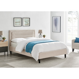 Limelight Picasso Fabric Bed Frame Biscuit Double