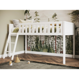 Flair Bea Midsleeper Wooden Cabin Bed White - thumbnail 3