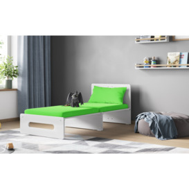 Flair Cosmic Pull Out Futon White Lime Green