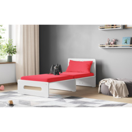 Flair Cosmic Pull Out Futon White Scarlet Red