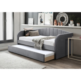 Flintshire Fabric Day Bed with Trundle Grey