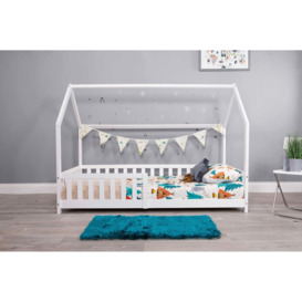 Flair White Wooden Explorer Playhouse Bed With Rails - thumbnail 2