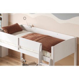 Flair Loop Wooden Mid Sleeper Cabin Bed White - thumbnail 3