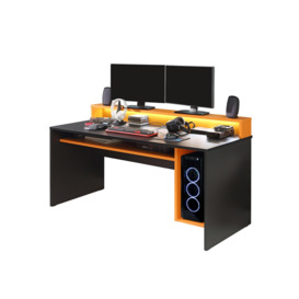 Flair Power Y LED Gaming Desk Orange - thumbnail 2