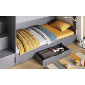Flair Slick Staircase Bunk Bed Grey With Storage - thumbnail 2