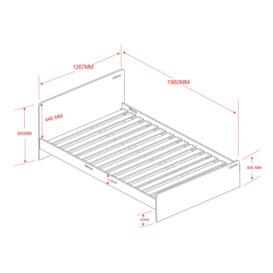 Flair Wizard Small Double Grey Bed Frame - thumbnail 2