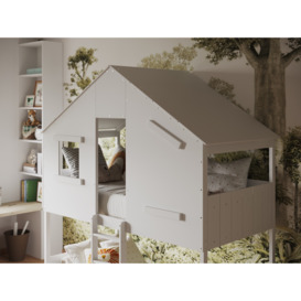 Flair Jungle House Wooden Bunk Bed White - thumbnail 3