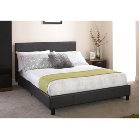 GFW Faux Leather Bed In A Box Black Double
