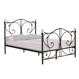 LPD Florence Black Metal Bed Frame Double