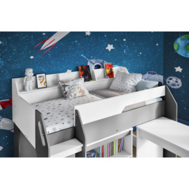 Flair Lulu Midsleeper with Storage in White And Grey - thumbnail 3