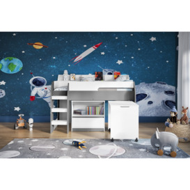 Flair Lulu Midsleeper with Storage in White And Grey - thumbnail 2