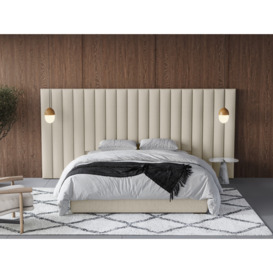 Flair Rosita Hotel Bed With Wide Panelled Headboard Cream Kingsize - thumbnail 2
