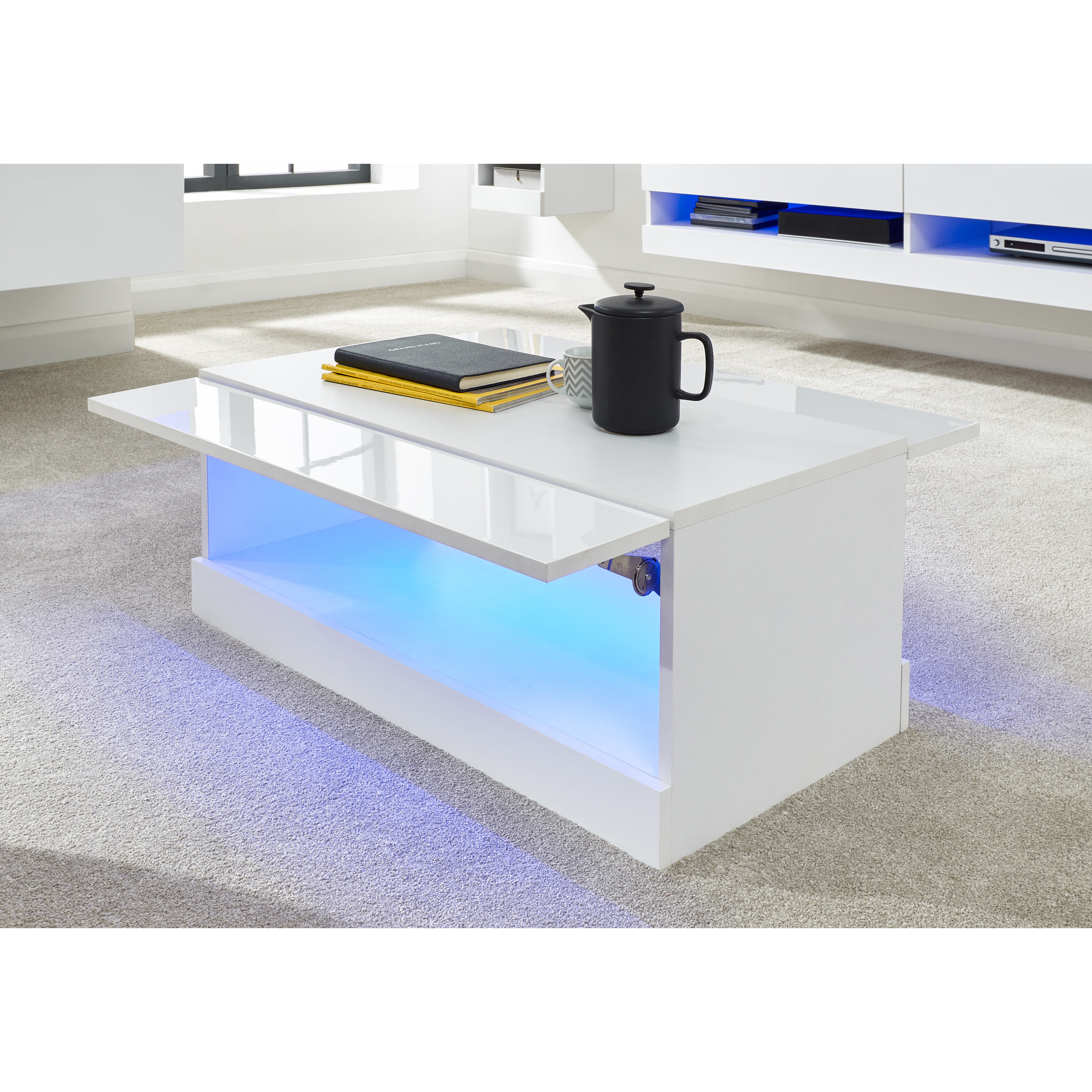 GFW Galicia Coffee Table With LED White - image 1