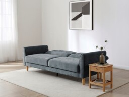 Kyoto Harvey 3 Seater Click Clack Sofa Bed Chenille Denim - thumbnail 3