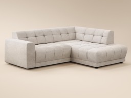 SOLACE+CO Asta 3-Seater Right Corner Sofa Cream Fabric - thumbnail 3