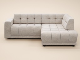 SOLACE+CO Asta 3-Seater Right Corner Sofa Cream Fabric - thumbnail 4