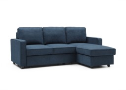 Firbank Corner Sofa Bed - Themis Blue Soft Textured Weave - thumbnail 4