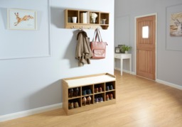 GFW Kempton Hallway Shoe Storage Bench -Grey - thumbnail 6