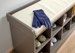 GFW Kempton Hallway Shoe Storage Bench -Grey - thumbnail 5