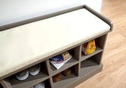 GFW Kempton Hallway Shoe Storage Bench -Grey - thumbnail 4