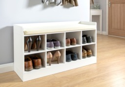 GFW Kempton Hallway Shoe Storage Bench -Grey - thumbnail 3