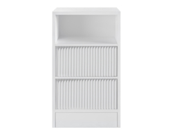 Flair Luca 3 Tier Storage Unit with Ribbed Doors White - thumbnail 2