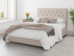 Aspire Olivier Ottoman Bed Saxon Twill Natural - Single - thumbnail 2